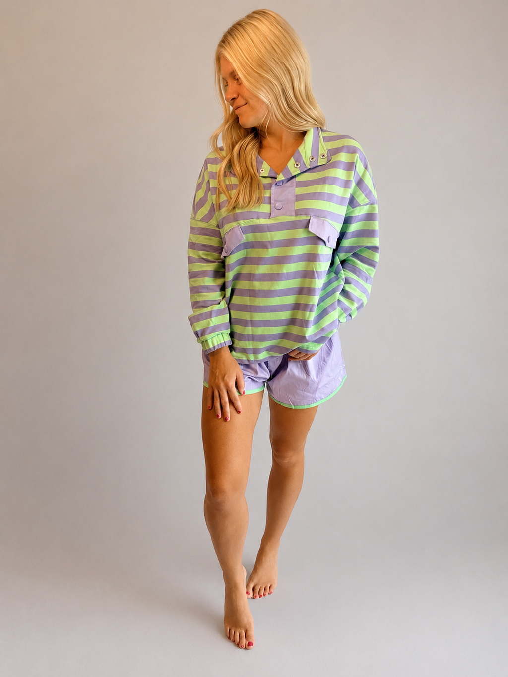 Striped Colorblock Set