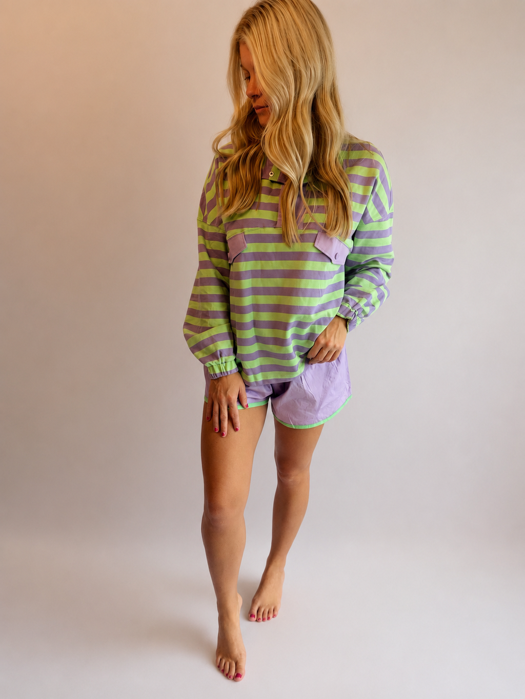 Striped Colorblock Set