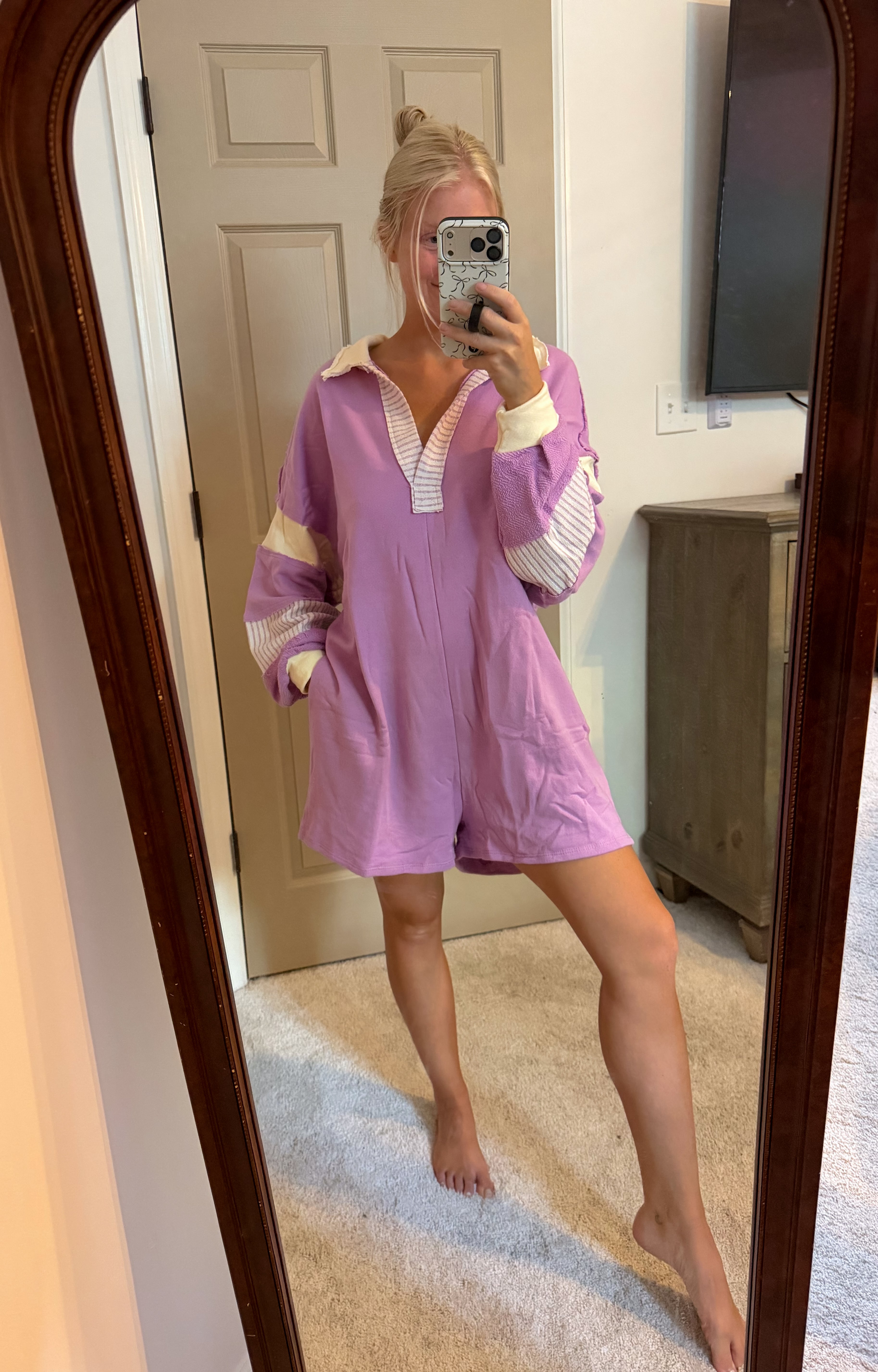 Color block romper